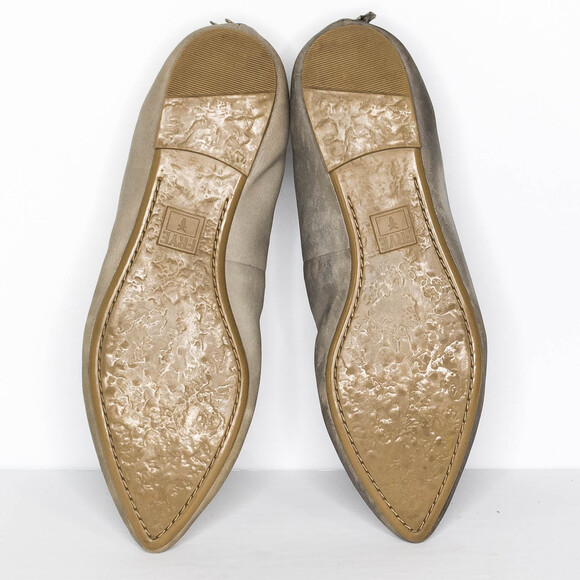 Frye Regina Ballet Slippers Flats Quiet Luxury Minimalist Old Money Ash 8 Flawed - Picture 6 of 6